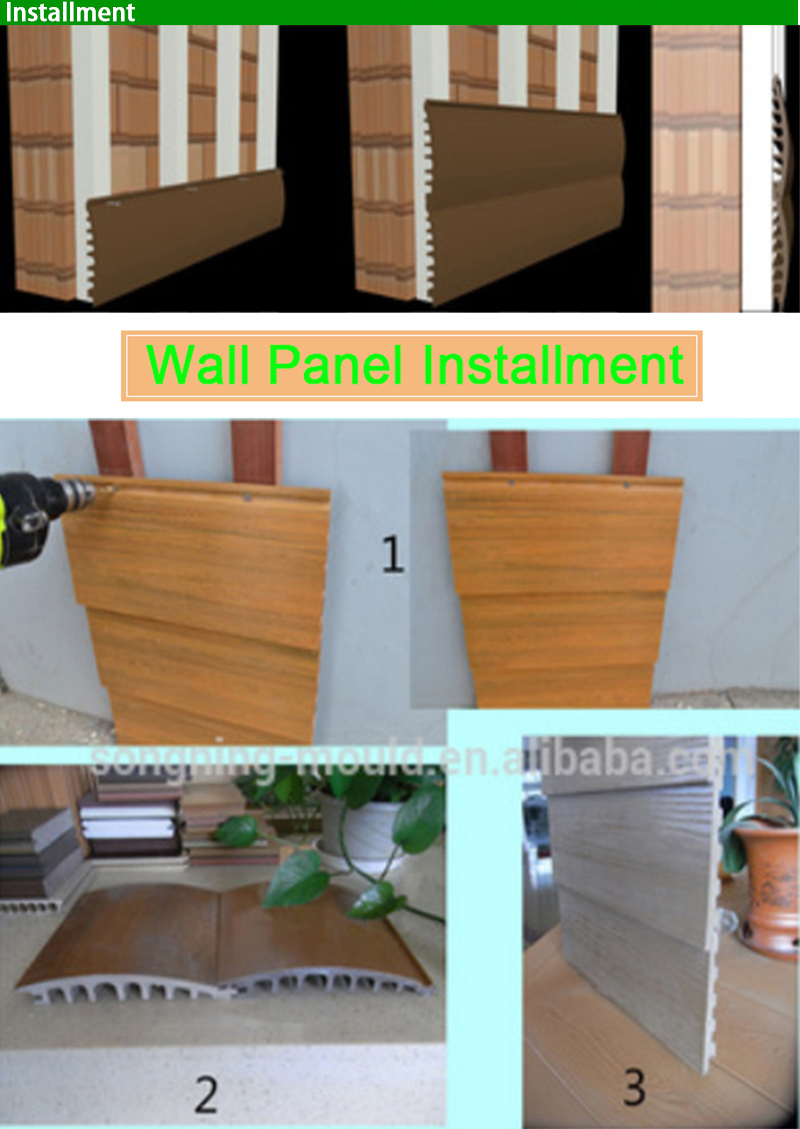 Exterior PVC Wall Cladding Siding for Villa Interior 3D Ceiling Paneling Decoration