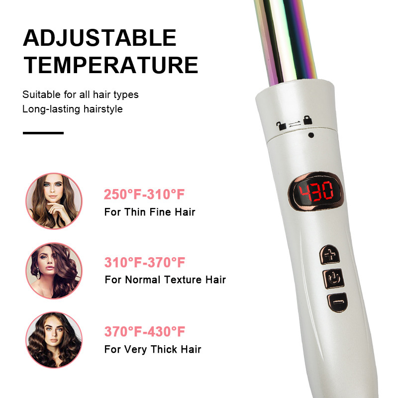 Professional Ceramic Rotating Curler wand 3 in 1 Interchangeable