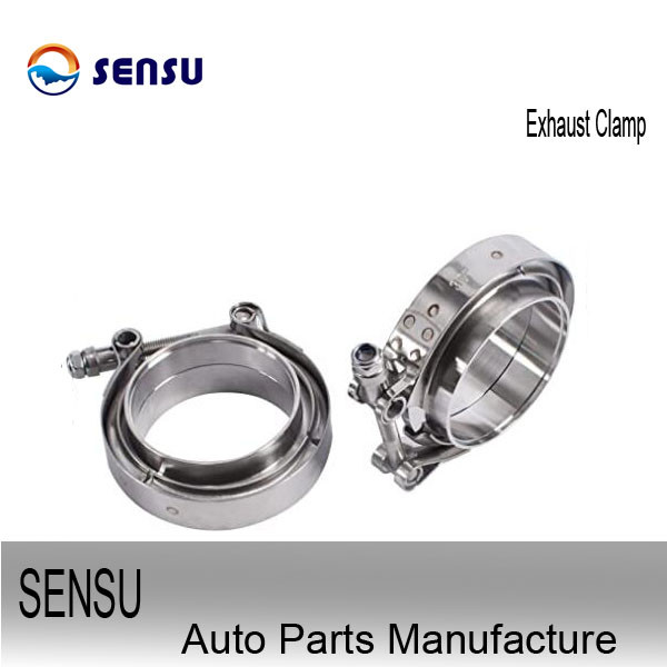 Silver Color 1.75 V Band Clamp SS304 T Bolt Exhaust Clamp Anti Corrosion
