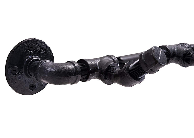 Electroplated Finished Coat Rack 4 Clothes Hooks Malleable Iron Material