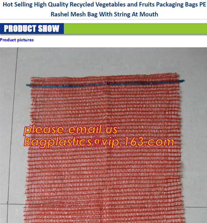 PE Knitted mesh bag and Raschel mesh bag,Factory Price Supply Plastic Pe Raschel Monifilament Date Mesh Net Bags, bageas