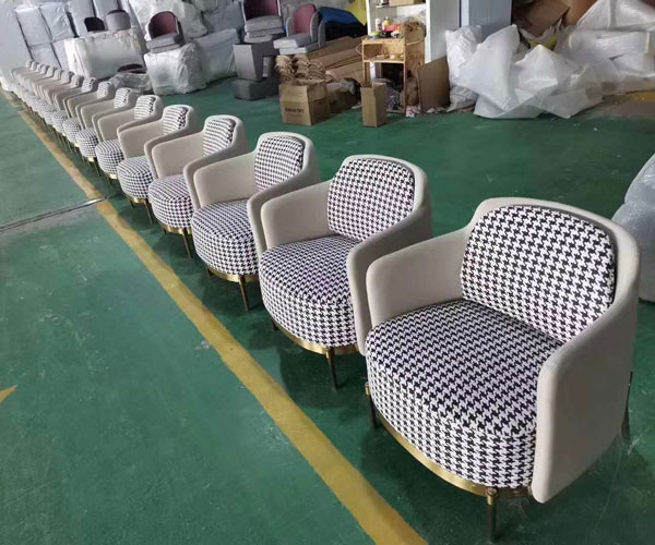 Living Room Set Modern Sofa Single Seater Armchair Royal Upholstery Fabric Leisure Hotel