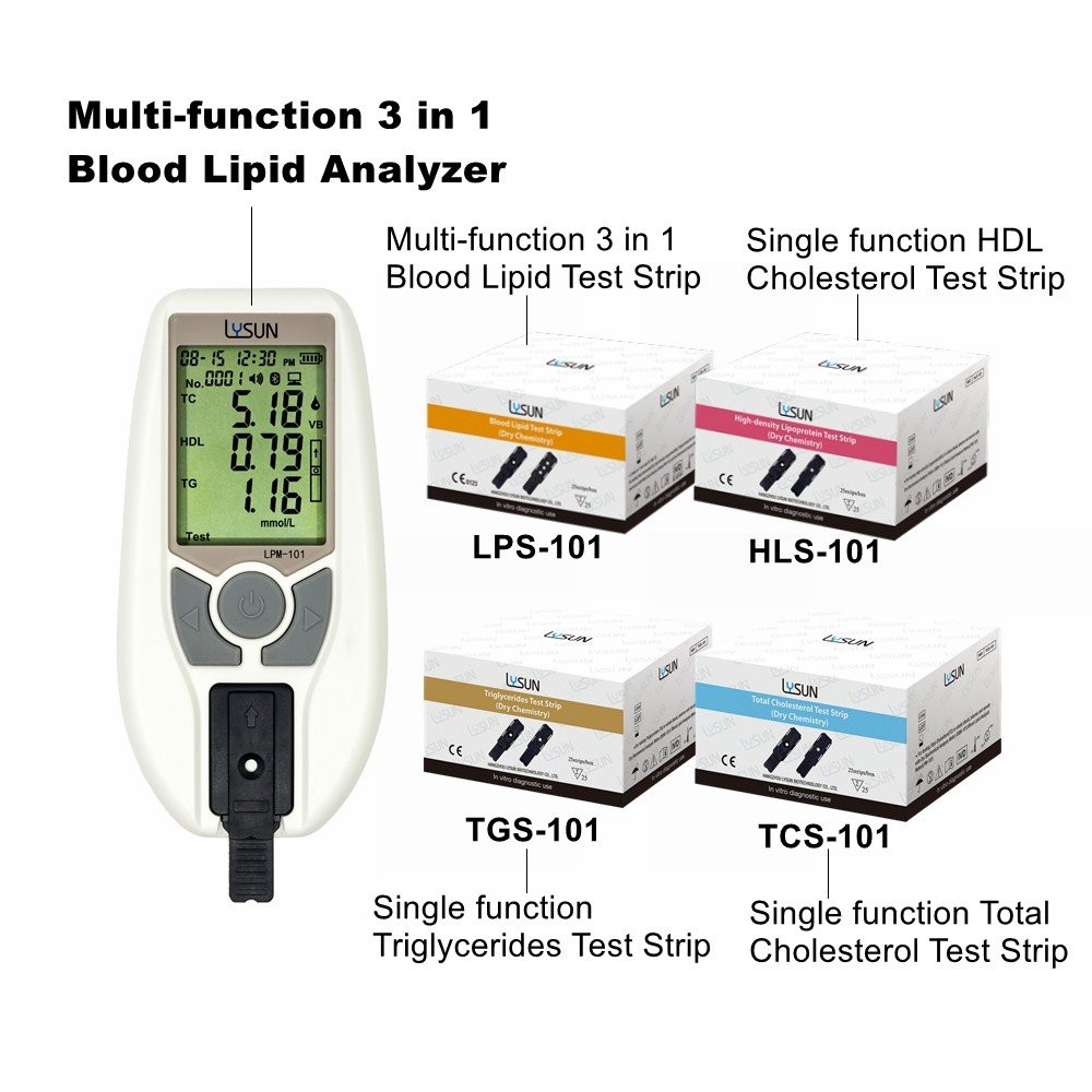 3 In 1 Blood Lipid Test Strip Total Cholesterol, Triglycerides, High Density Lipo-protein TC/TG/HDL/LDL For POCT Analyzer
