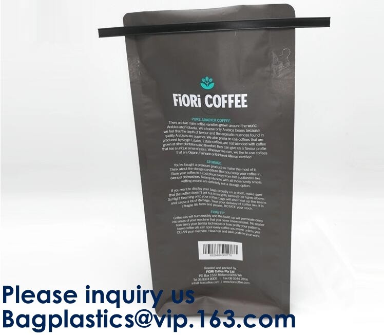 250g Heat Seal Side Gusset Yellow Coffee Pouches Bags With Valve Matte Coating Foil Flat Bottom Pouches Coffee 100g, Box