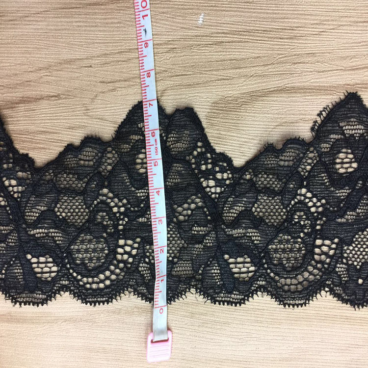 7cm wide 2017 New Fashion Lace Border/ underwear cotton lace edge in Black Color