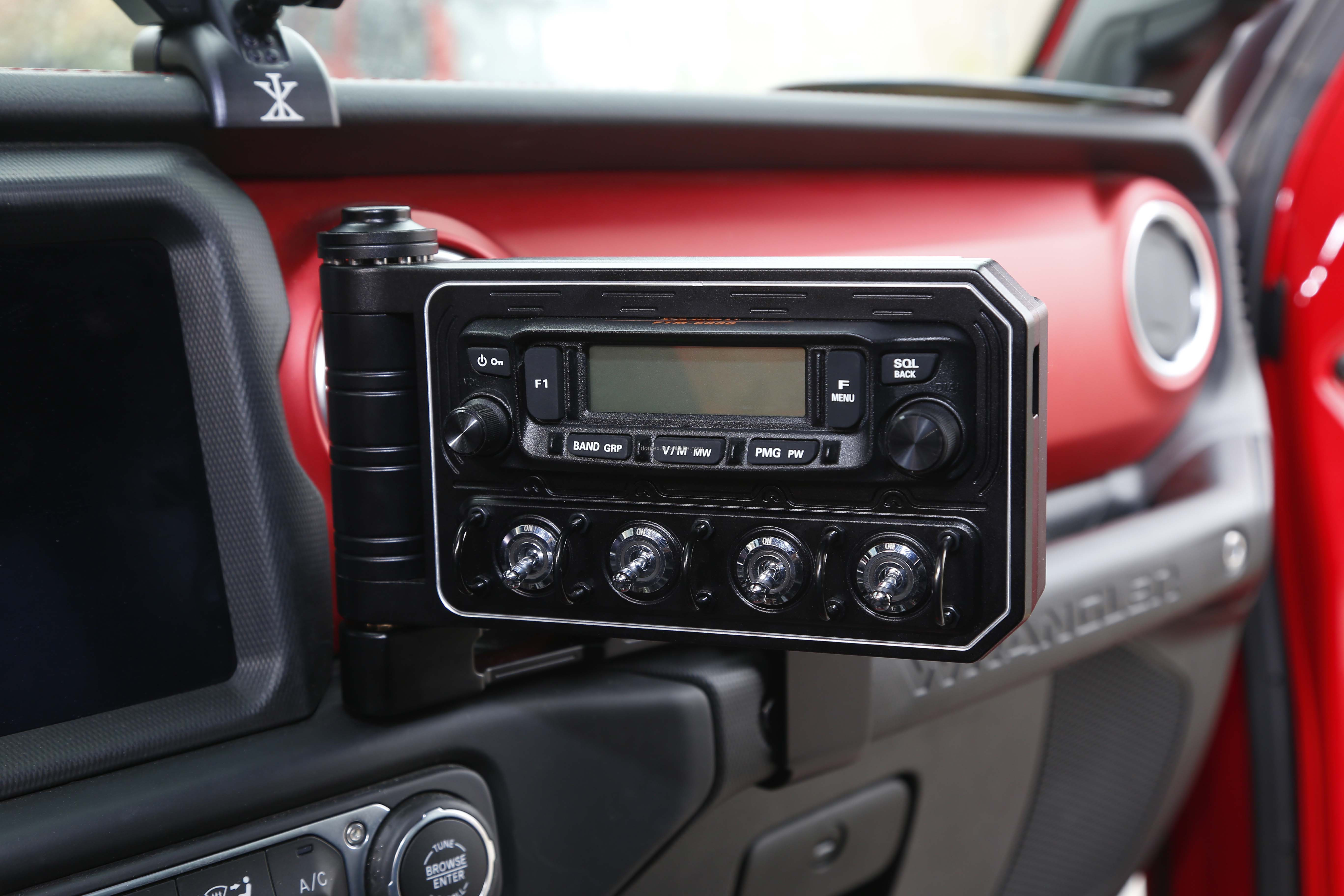 Black 4 Gang Car Switch Panel for Jeep Wrangle JL Electronic Relay System 12V Voltage