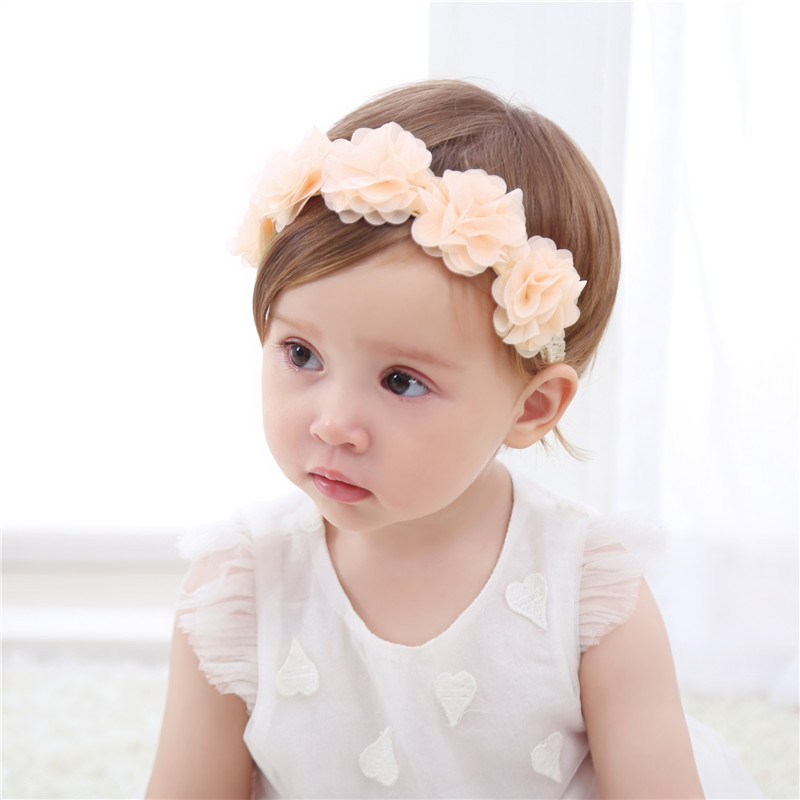 New style Lace flower hairpin lovely Princess barefoot baby girl sandals