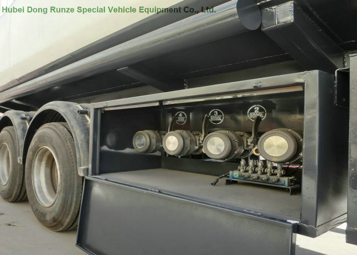 53m3 Steel Fuel Tanker Semi Trailer 4 Axles For Diesel ,Oil , Gasoline, Kerosene Transport 50Ton