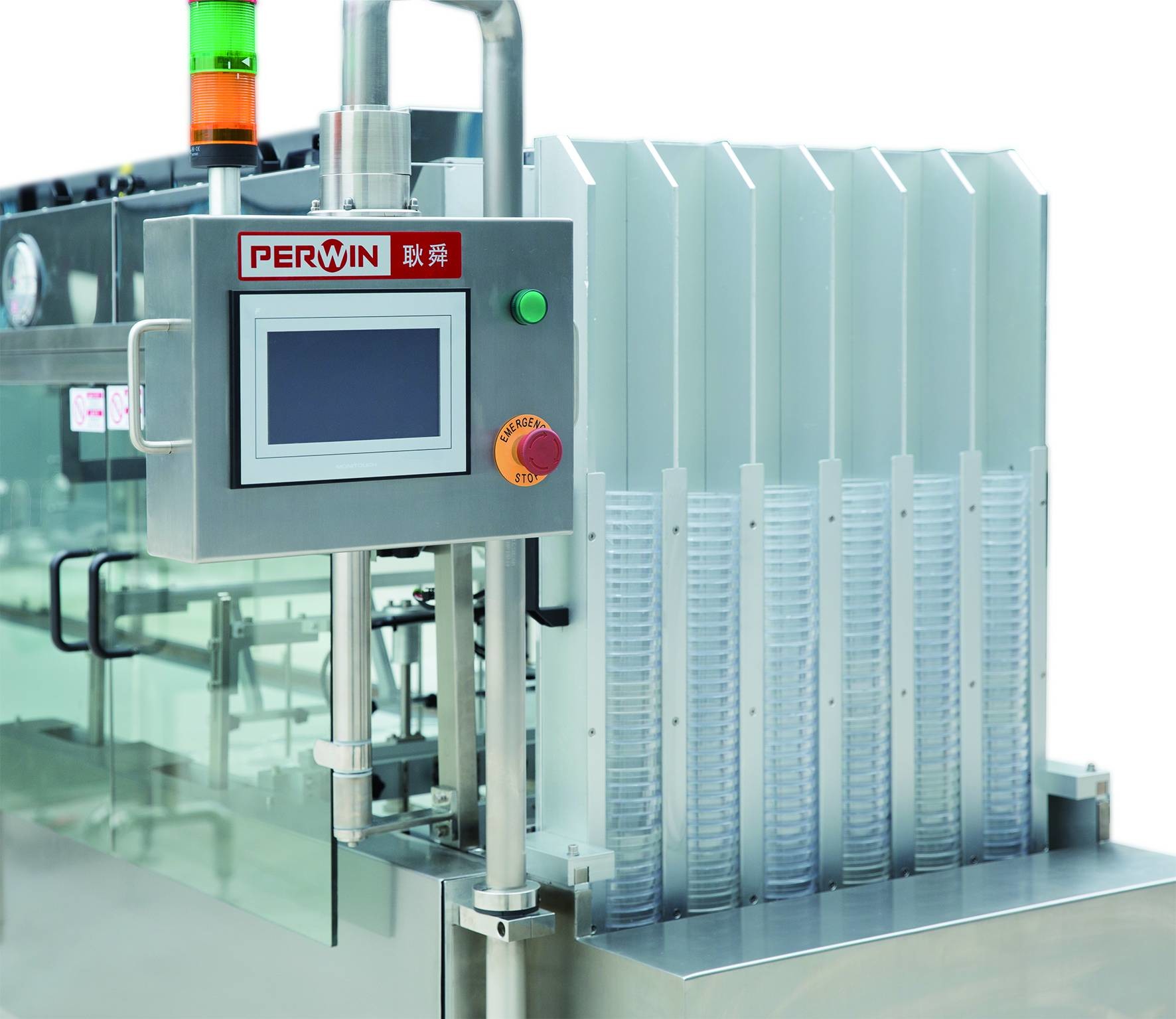 Multilane Petri Dish Filling Machine , Petri Dish Filling System Agar Plate Pourer 90mm