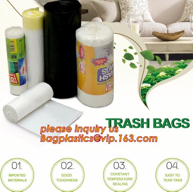 Waste Bin Liners for Home, Office,Trash Bags Small Drawstring Garbage Bags,Handle Trash Bag, with Power Strip, bagease
