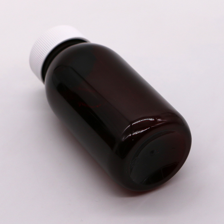 Custizable 180ML PET round sterile cough syrup oral liquid bottle with child safety cap