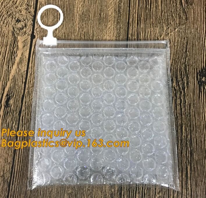 Holographic Factory Shiny gold Cosmetic bag Zipper Bubble Bag zip-lock Slider Padded Mailer metallic bubble zipper bagea