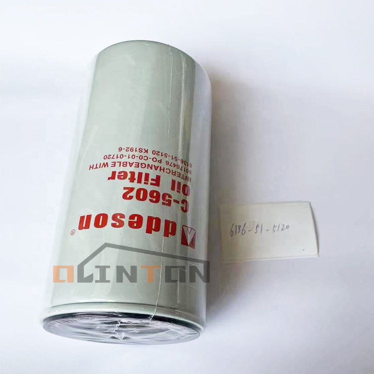 Construction Works 6136-51-5120 Oil Filter for KOMATSU Excavator Parts 6136-51-5120