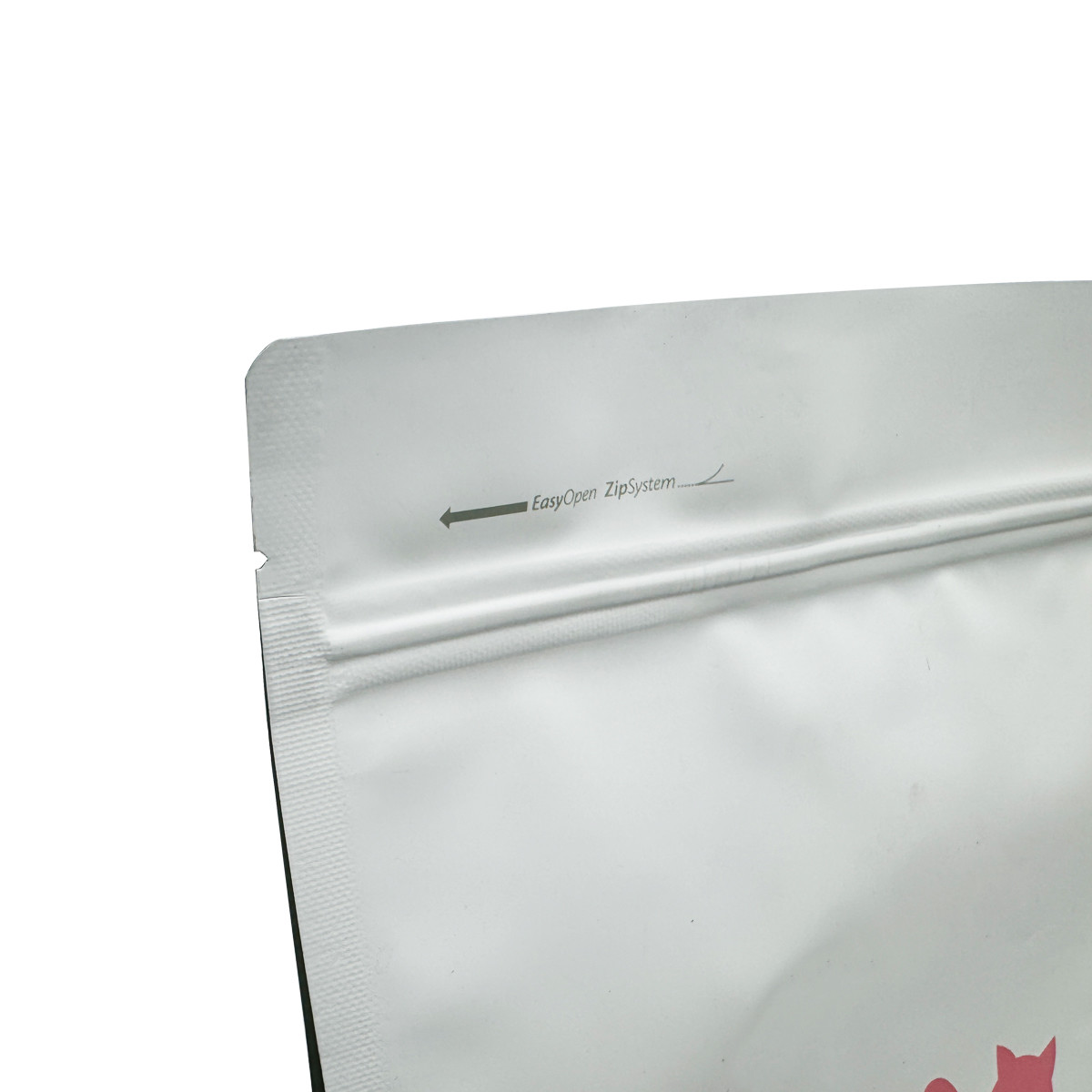 2500g Custom Matte White 8 Sides Seal AL Foil Coated Square Box Bottom Pet Food Packaging Bags with Easy-open Zipper