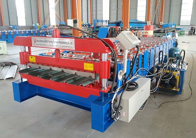 High Rib Hydraulic IBR Making Machine , Corrugated Metal Roofing Machine Chain Size 20mm