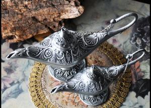 China Polishing / Engraving Metal DIY Craft Gifts Aladdin's Magic Lamp Design For Tourist on sale