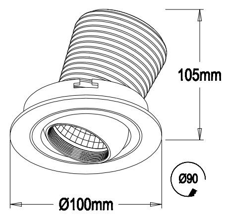 15W 1150LM ultra small high CRI of Led downlight with anti-glare ring warranty 3 years