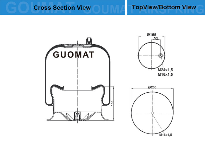 GUOMAT 1T4757NP22 Truck Air Ride Suspension Kits CONTITECH 4757NP22 / 4757N P22 / 4757 N P22