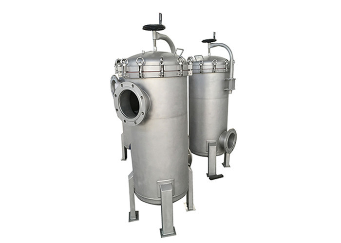 Stainless Steel Liquid Filter Housings 6 - 40m3/H Design Flow For Food Standard Weight