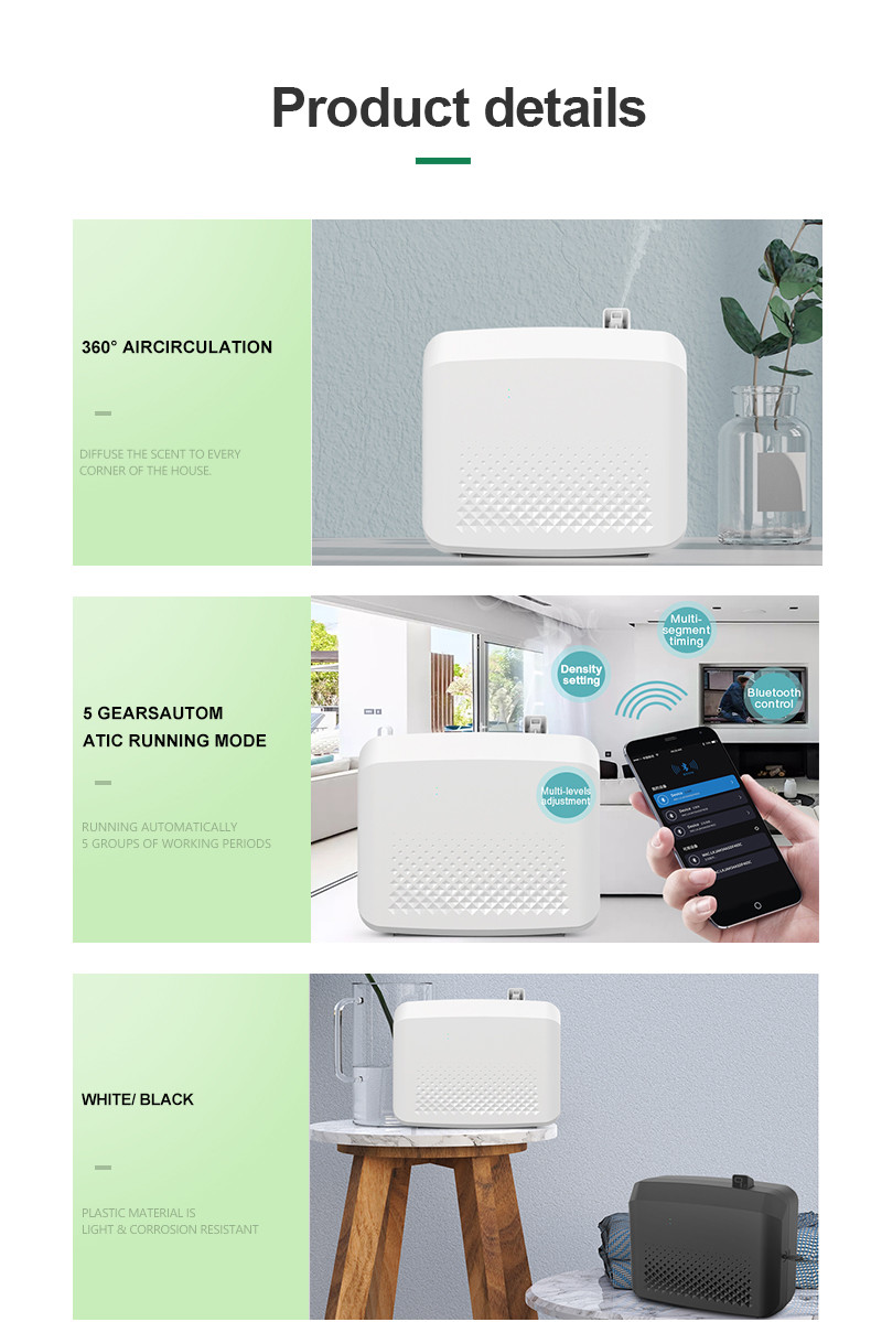 Plastic Material Aroma Diffuser Machines , Smart Oil Scent Diffuser Machine