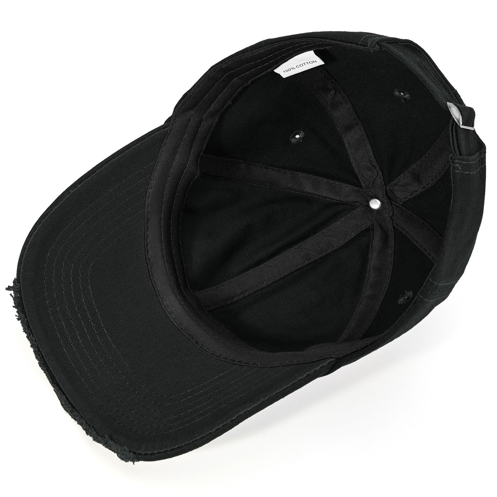 Hot Selling 6 Panel Baseball Cap Cool Black Sport Hats Unisex