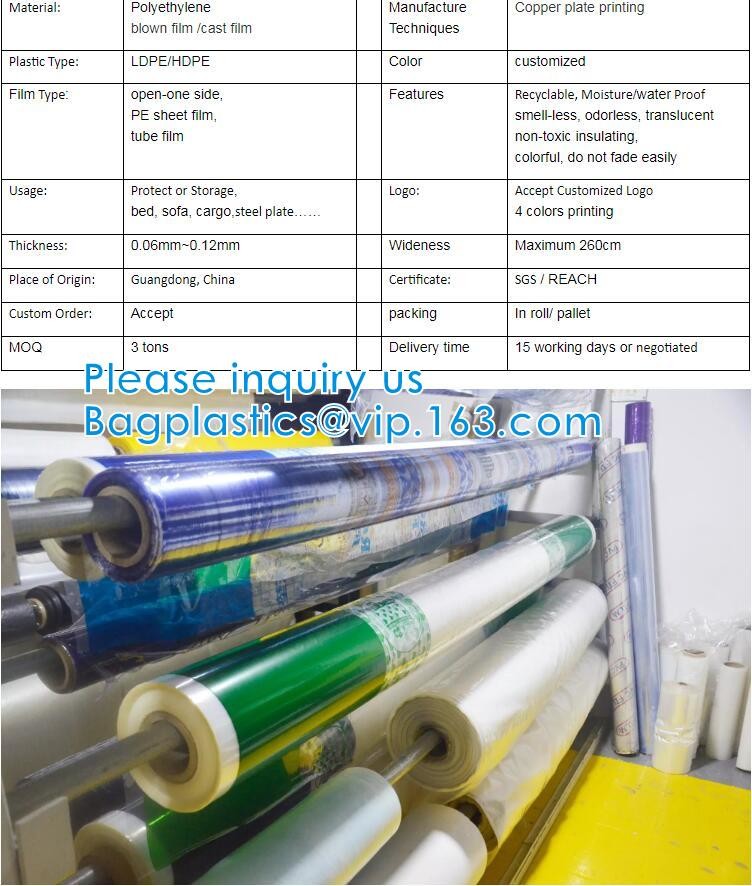 PE Heat Shrink Plastic Film Rolls For Packaging With Customized Size And Colours
