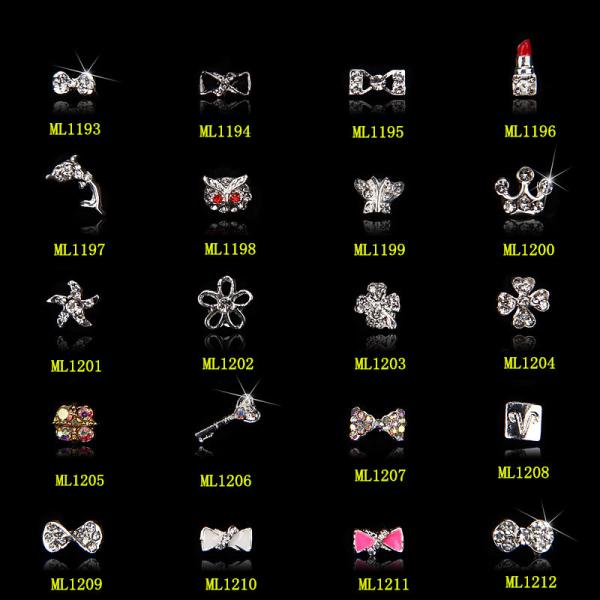 Hot NEW Wholesale Alloy Jewelry 3D Nail Art Jewelry Nail rhinestones Sticker