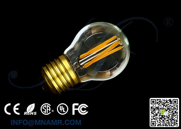 Pro Edison Bulb Display LED G45 Globe Light 3W E27 E26 Lamp AC110v 120v 130v 220v 230v 240v DC12V Dimmable UL Approved