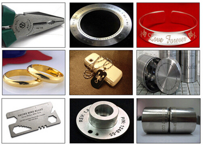 Mini Portable Fiber Laser Marking Machine , Metal Fiber Laser Etching Machine