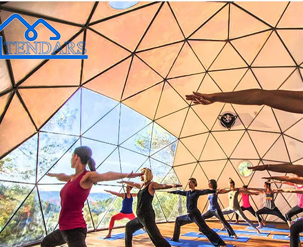 Custom Glamping Camping Shelter Geodesic Dome House Tent For Wedding Venue/Yoga Studio