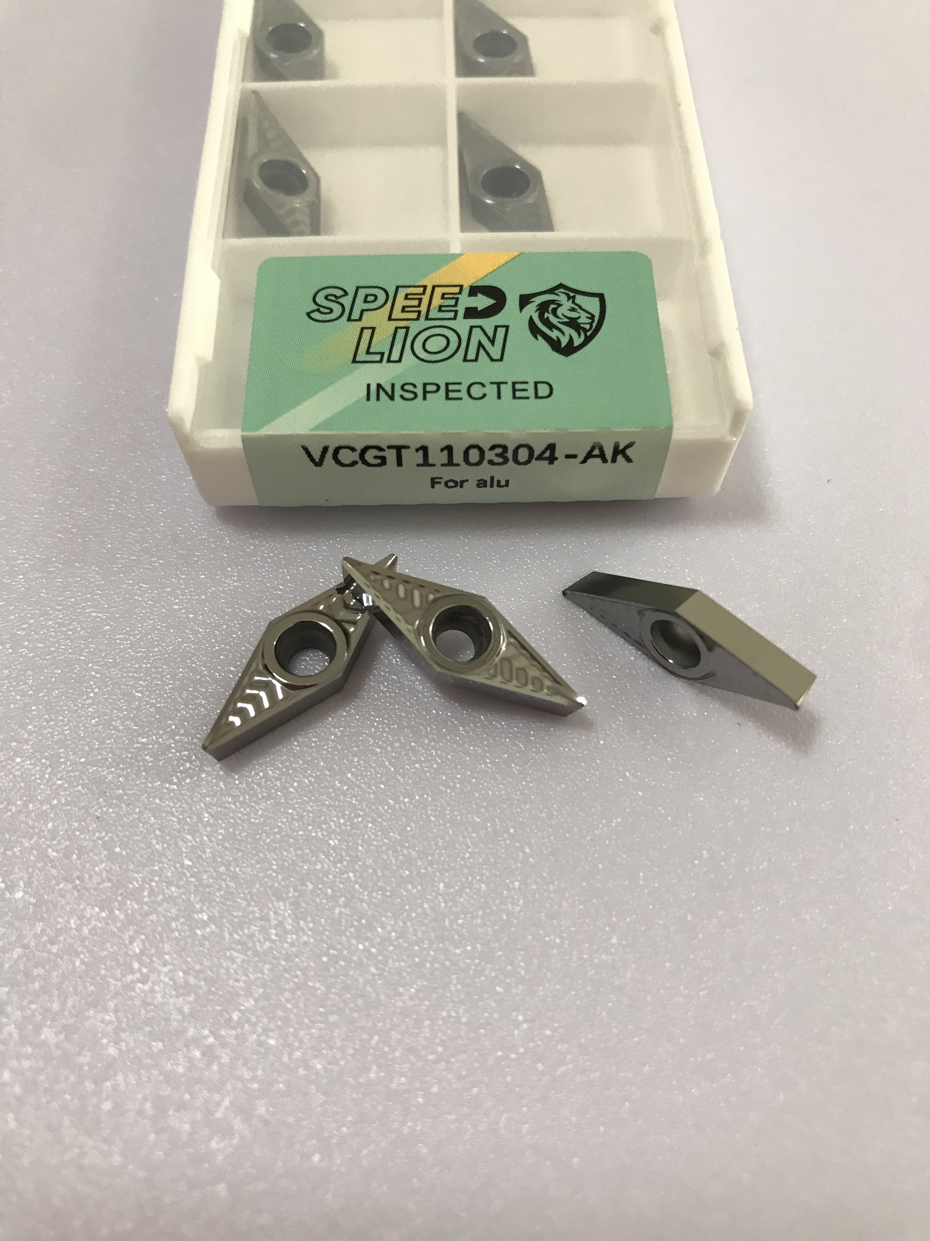 Finishing Process Carbide Insert For Aluminum VCGT110304 CNC Machine Use