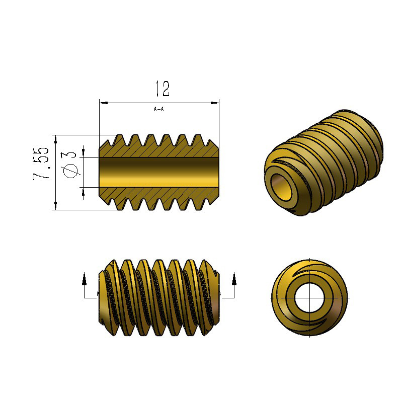 5840 31ZY Worm Gear DC Motor Accessories Self Locking Dc Motor Gears