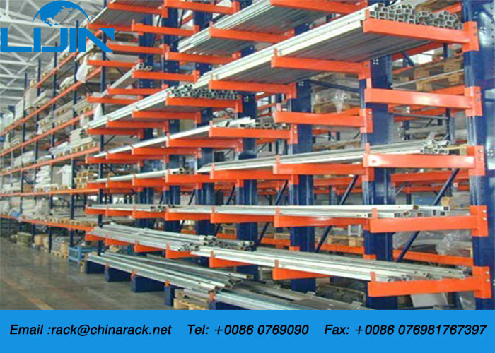 Customized Adjustable Cantilever Racking System Two Side Strong Load Capacity