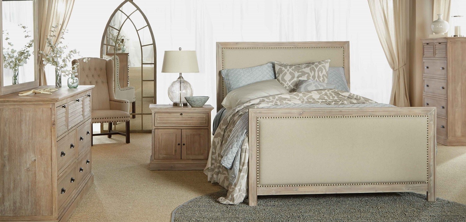 Bedroom Furniture French Country Style Solid Wood Carved King Size Bed