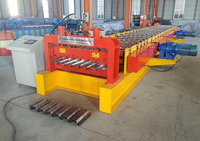 Hot Roll Steel Deck Roll Forming Machine Speed 8-12 M/Min For High Building Floor Sheet