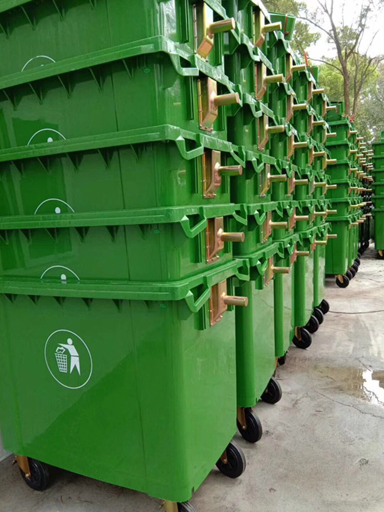 1100L ISO9001 Recycling Storage Bins , OEM recycled plastic storage boxes
