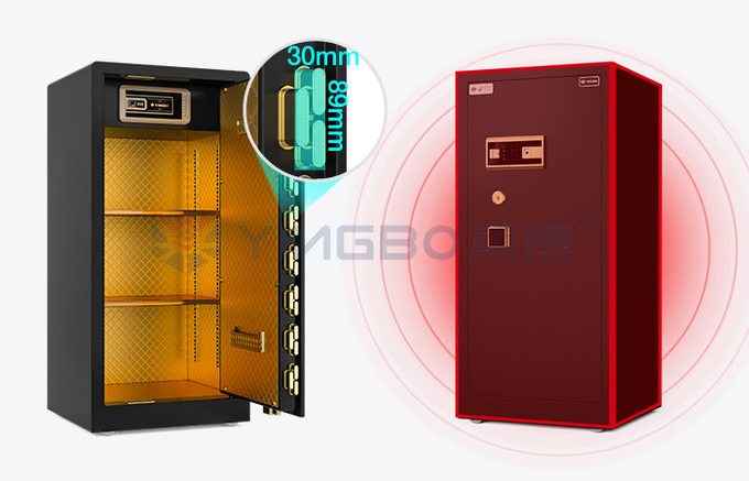 H47in. Fingerprint Lock Intelligent House Safe Box Dual Alarm YB/RS-120 Black