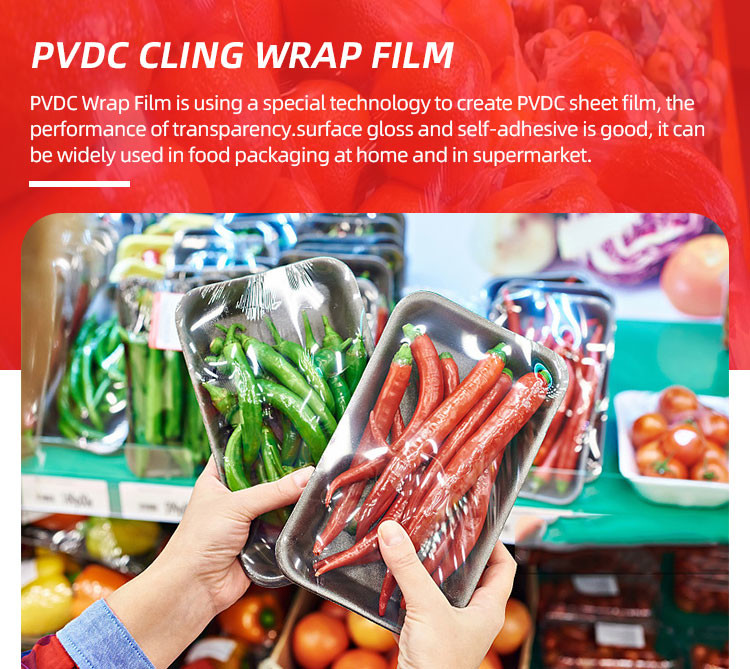 Heat Cling Sausage Casings Heat Shrink Film Food Packaging Cross Linked Pvdc Polyolefin Packaging