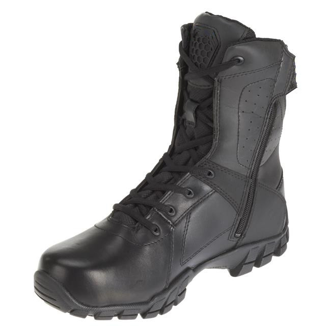 Tactical 8" Anti Shock Waterproof Side Zip Boots Nylon Leather Oxford Dual Density