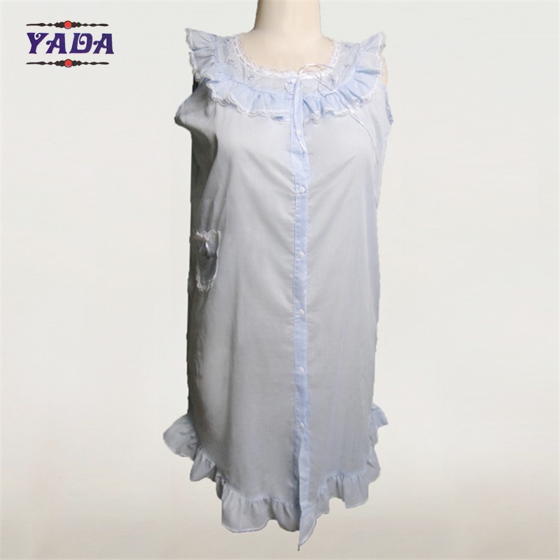 Summer anti-wrinkle comfortable ladies sleeping night gown elegant lady women autumn bodycon dress for woman