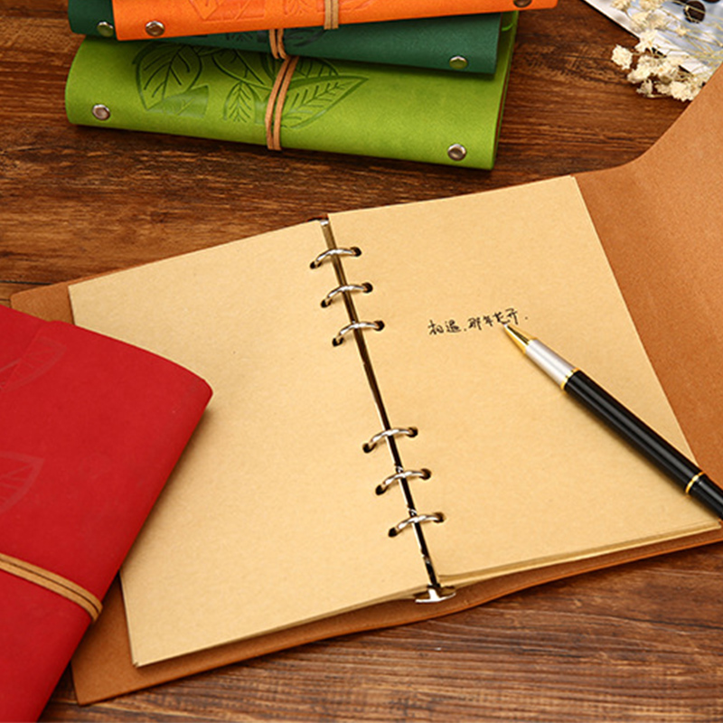Paper Cover Custom Hardcover PU Leather Perfect Binding Jornals with 80 Inner Sheets
