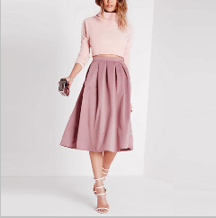 New arrival pleated lady half skirt