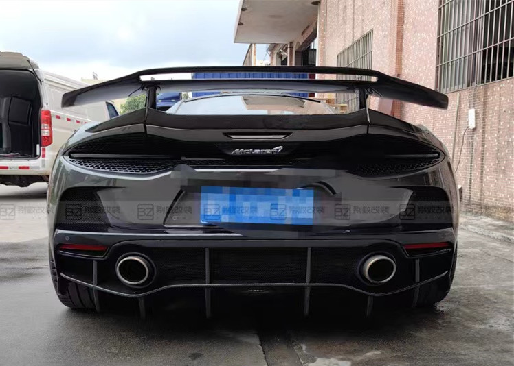 Plastic Black McLaren GT Body Kit Bumper Spoiler Side Skirt Hood