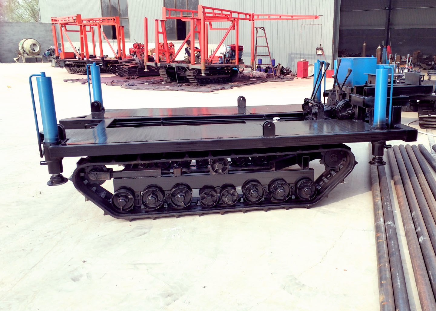 OEM Rubber Wheels Folding Tower Crawler Track Undercarriage With Diesel Engine