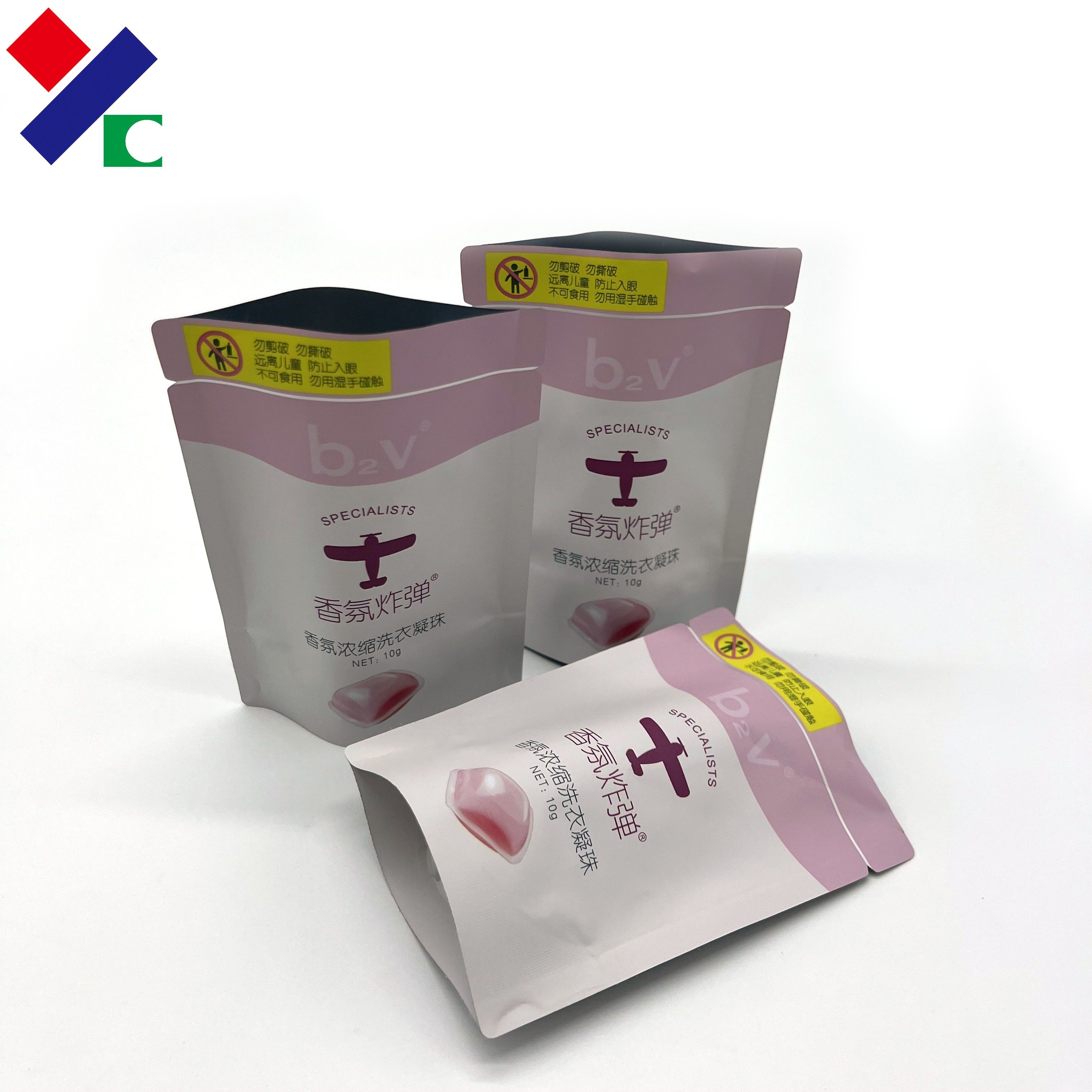 Custom Printing Glossy Aluminium Foil Zip Lock Pouches For Coffee Bean Biscuit