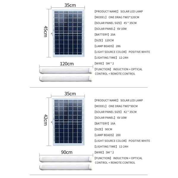Courtyard 30cm Solar LED Tube Human Body Induction 10m Remote control