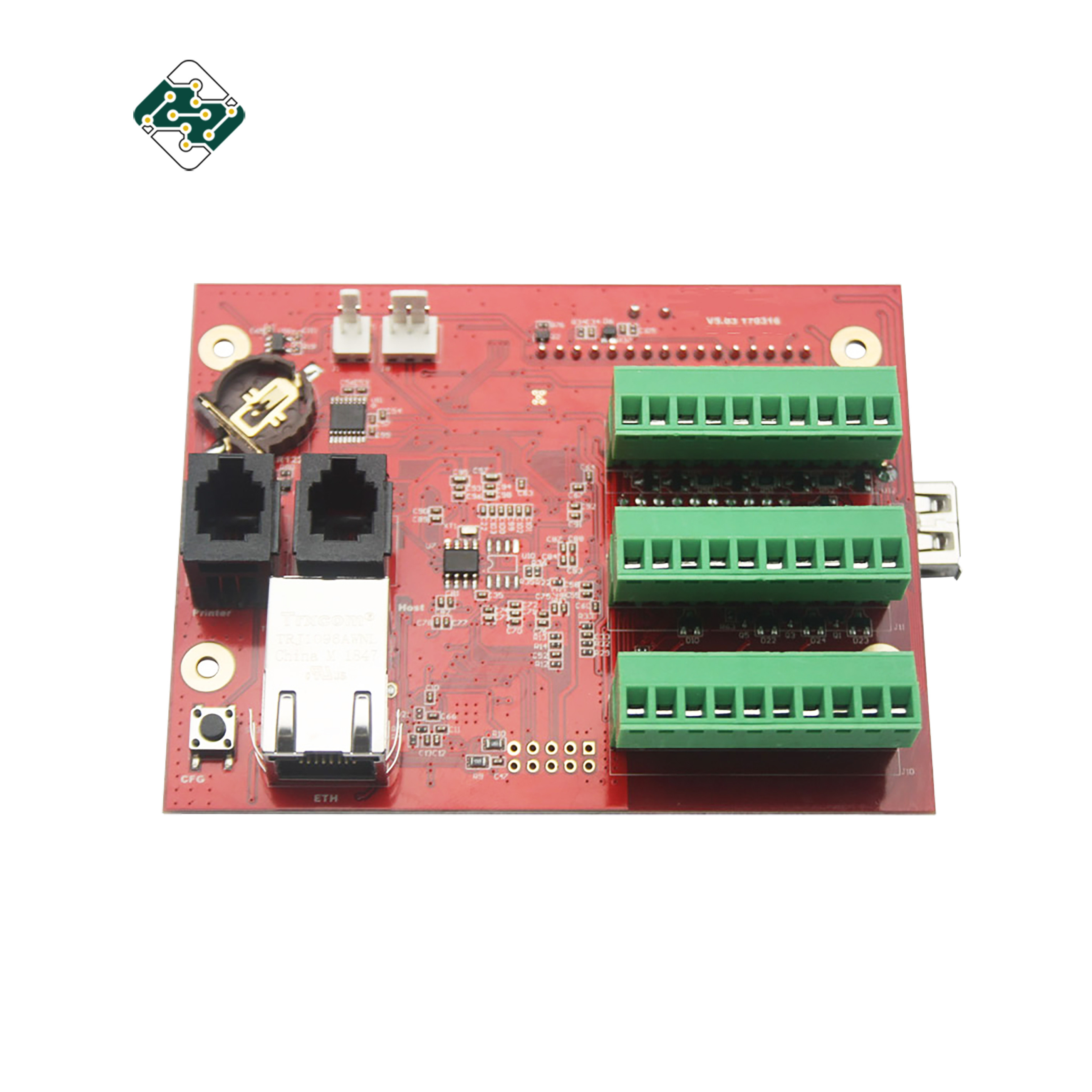 1-28 Layers PCBA Circuit Board Multipurpose Green Yellow Red Solder Mask