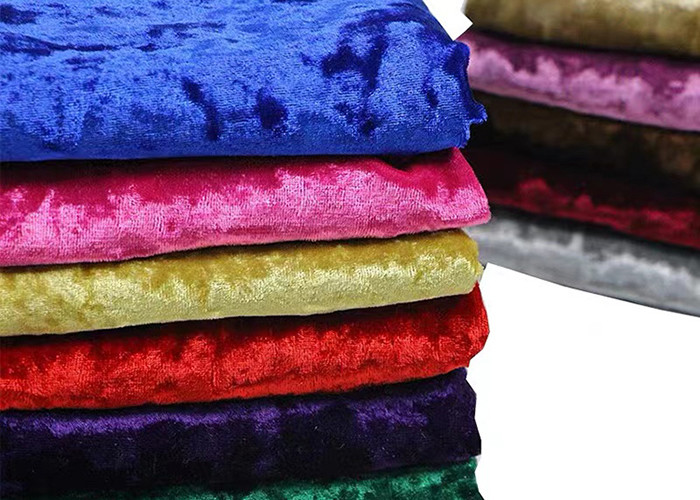 Ice Korea Polyester Spandex Velvet Fabric Knitting Shiny For Women Dress