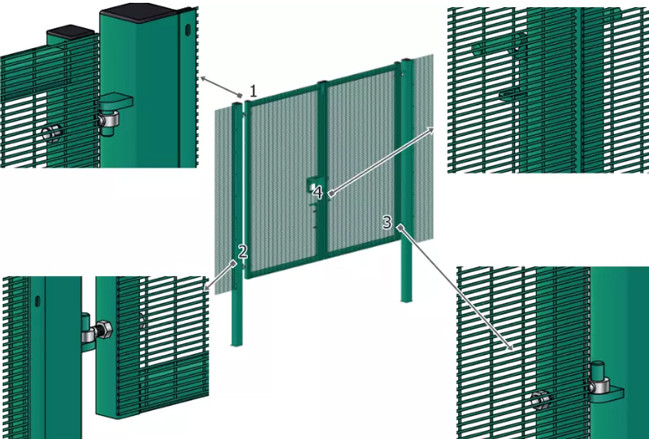 4.5mm Hot Dip Galvanized 358 Security Fencing For Stadium