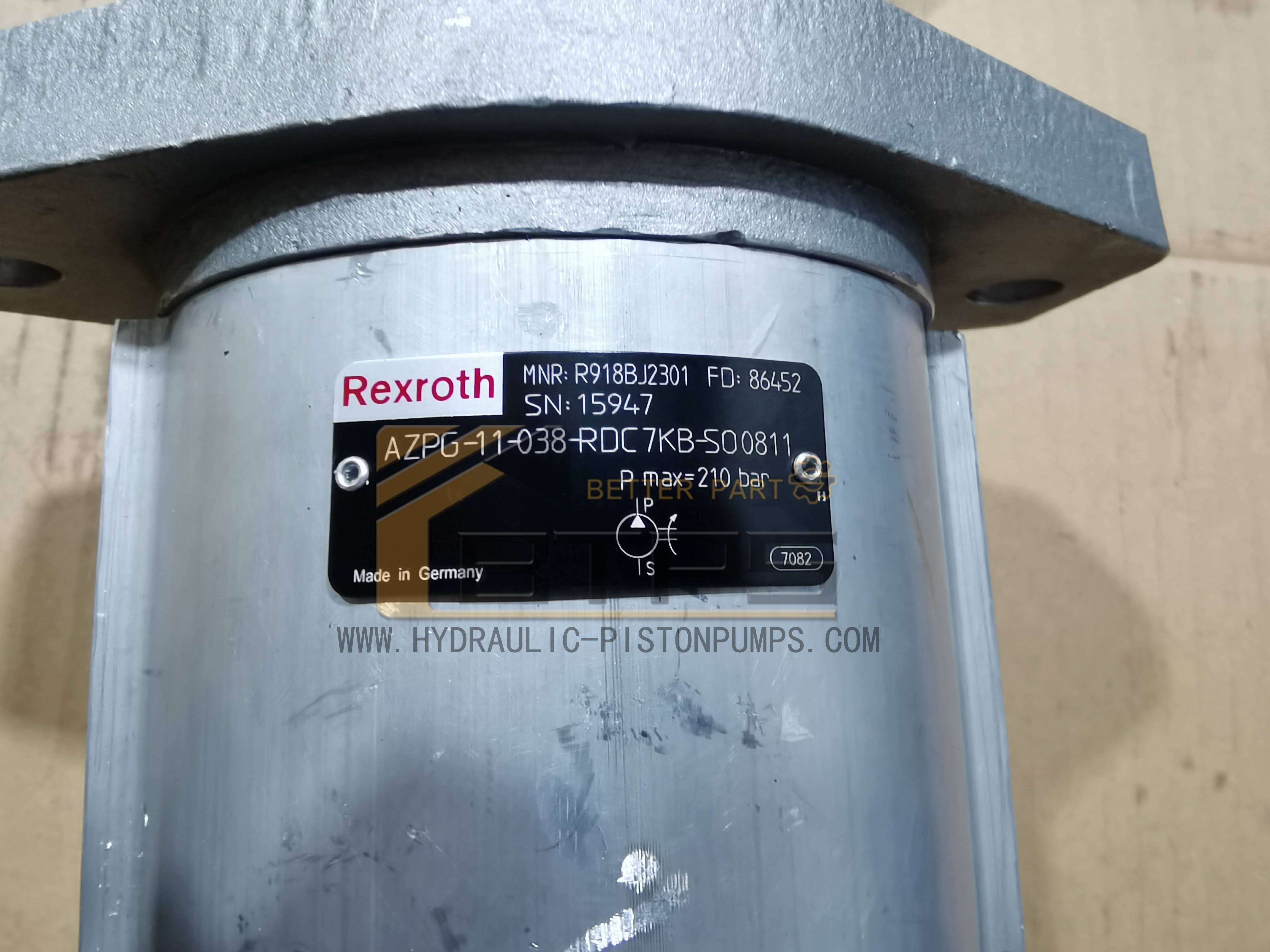 AZPG-11-038-RDC7KB-SO0811 Hydraulic Gear Pump High Pressure Rexroth Pistion Pump